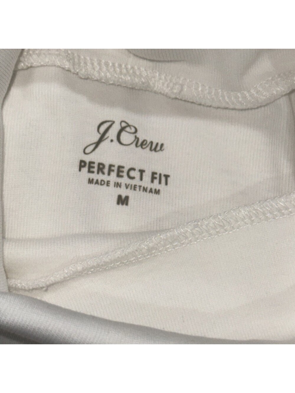 J.CREW Women’s Cotton Perfect Slim Fit Turtleneck In White-Size Medium - Picture 7 of 8